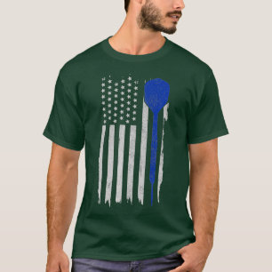 Mens Darts American Flag Patriotic Darts Player T-Shirt