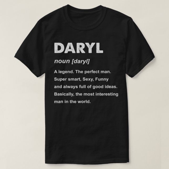 Mens Daryl Name  T-Shirt (Design vorne)
