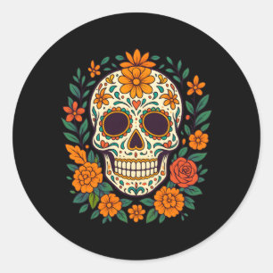 Mens De Los Muertos Tag der Regierungsbehörde Runder Aufkleber