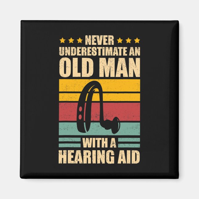 Mens Deaf Awareness ASL und Deaf Pride Magnet (Vorne)