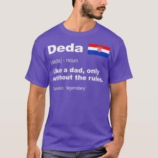 Mens Deda Definition Kroatische Opa Vathers T-Shirt
