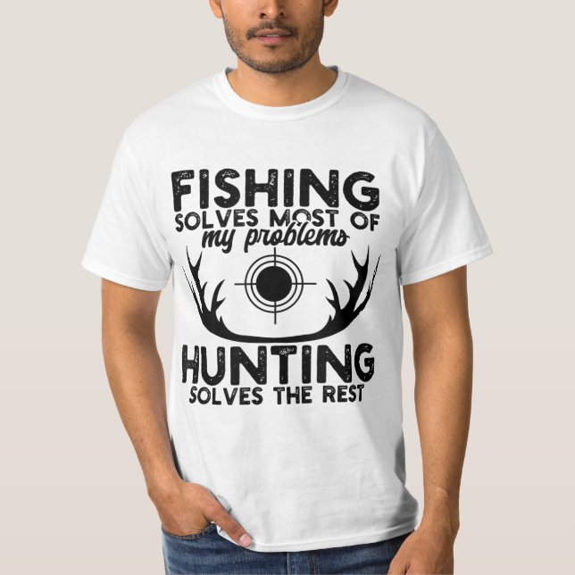 Mens Deer Hunt Funny Fishing And Hunting  T-Shirt (Vorderseite)