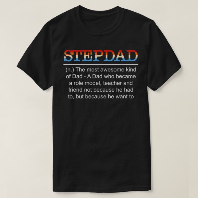 Mens Definition Stepdad Step Vater Stepfather Schr T-Shirt (Design vorne)