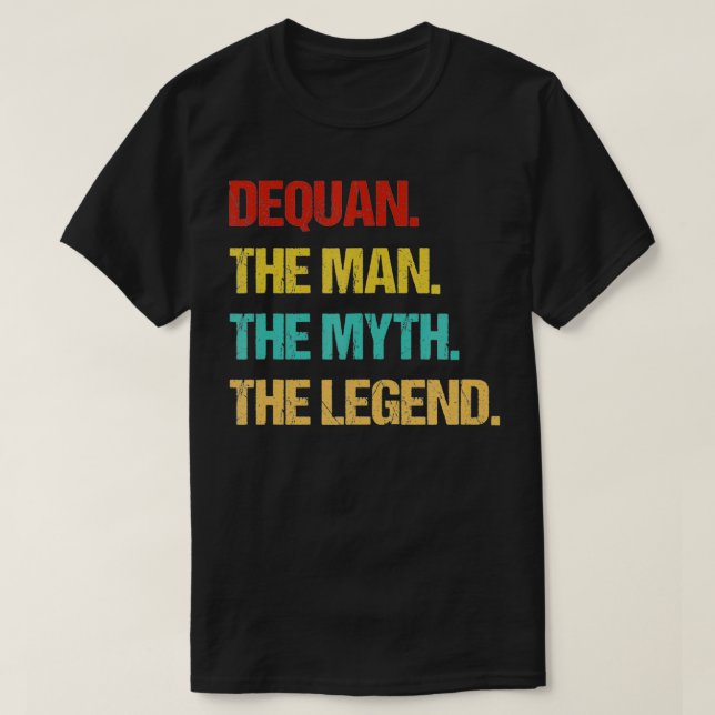 Mens Dequan Der Mensch der Mythos der Legende T-Shirt (Design vorne)