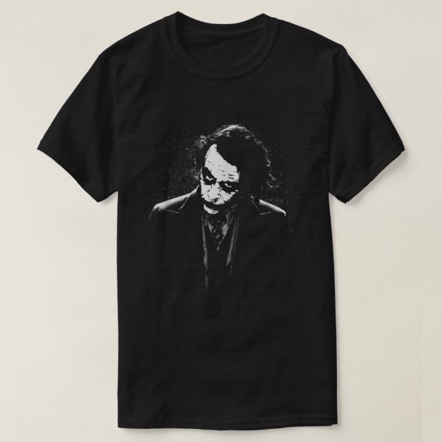 Mens der dunkle Ritter Dunkler Joker T-Shirt (Design vorne)