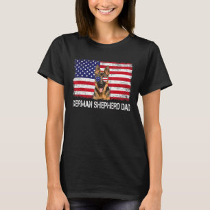 Mens Deutscher Schäferhund Dad Us Flagge 4. Juli T-Shirt