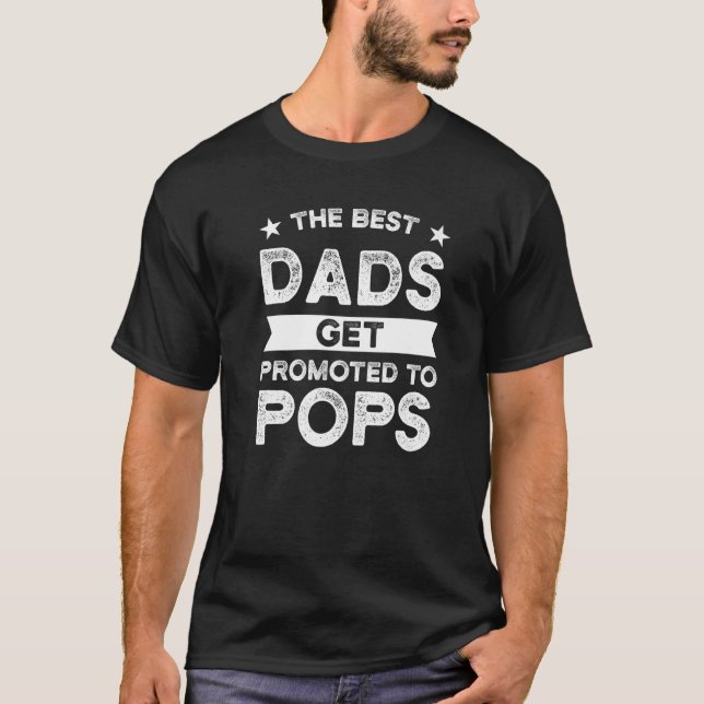 Mens die besten Väter werden zu Pop Papa Pop P T-Shirt (Vorderseite)