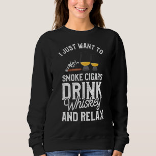 Mens, die ich gerade Gewollt, rauchen Zigarren Aut Sweatshirt