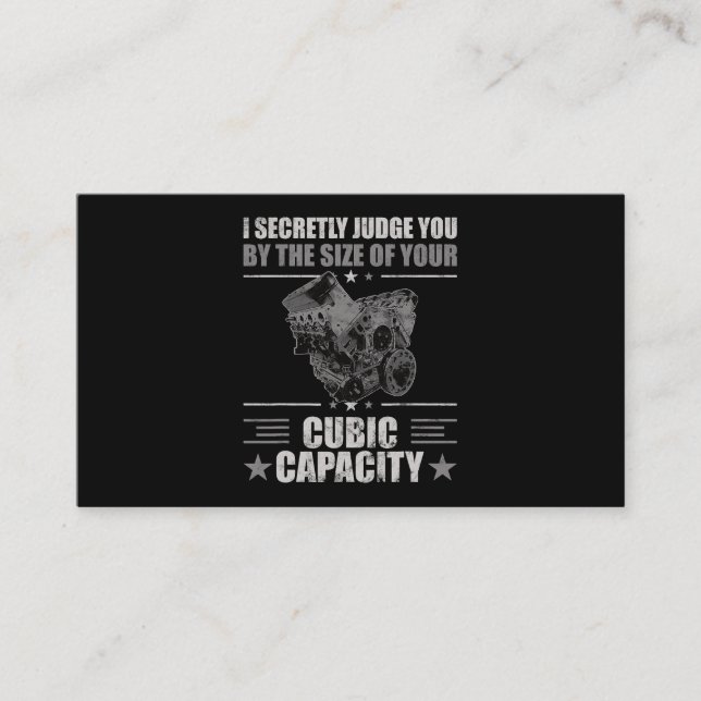 Mens, die ich heimlich beurteile, nach der Größe I Visitenkarte (Vorderseite)