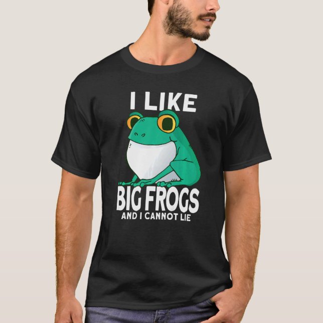 Mens, die ich mag Big Frogs und ich kann Frosch ni T-Shirt (Vorderseite)