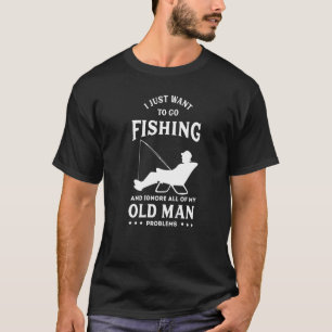 Mens, die ich nur Gewollt, um zu fischen und ignor T-Shirt
