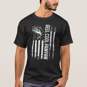 Mens, die US-Fahne fischen, tragen Coole Pawpaw fü T-Shirt