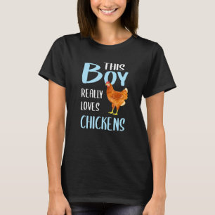 Mens Dieser Junge liebt wirklich Hühner T-Shirt