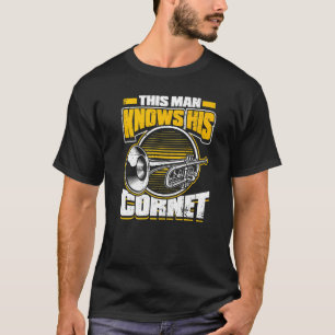Mens Dieser Mann kennt seine Cornet-Musik Marching T-Shirt