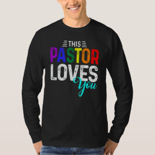 Mens Dieser Pastor liebt dich Pride Gay Lesbian St T-Shirt