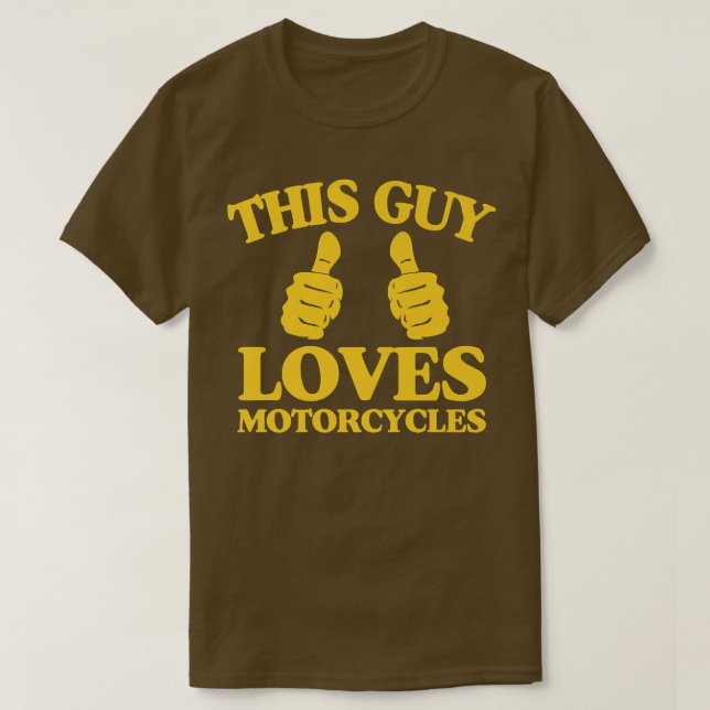 Mens Dieser Typ Lieben Motorräder Funny Two Thumbs T-Shirt (Design vorne)