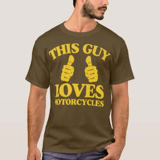 Mens Dieser Typ Lieben Motorräder Funny Two Thumbs T-Shirt