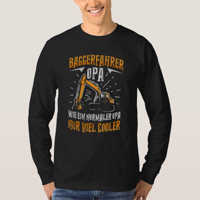 Mens Digger Driver Opa Construction Machine D T-Shirt (Vorderseite)