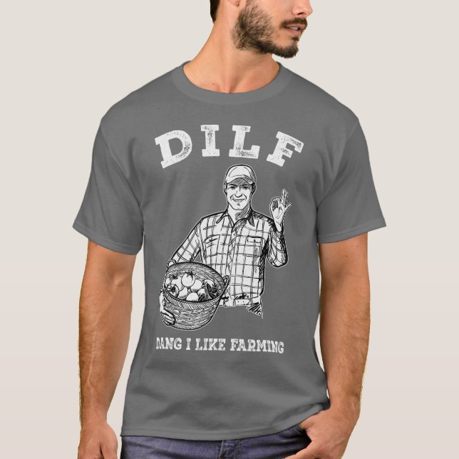 Mens DILF Dang I mag Landwirtschaft T-Shirt (Vorderseite)