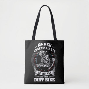 Mens Dirt Bike Funny nie unterschätzen eine alte M