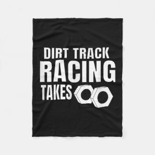 Mens Dirt Track Racing Funny Race Quote Sprint Car Fleecedecke