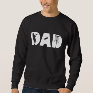 Mens Disk Golf Vater Sport Frolf Frisbee 70er 80er Sweatshirt