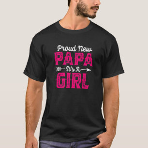 Mens Distressed Stolz New Papa Es ist ein Mädchen T-Shirt