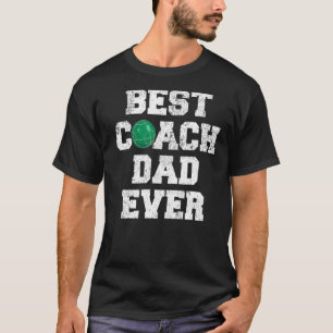 Mens Distressed Vintag Best Bocce Coach Vater Fath T-Shirt