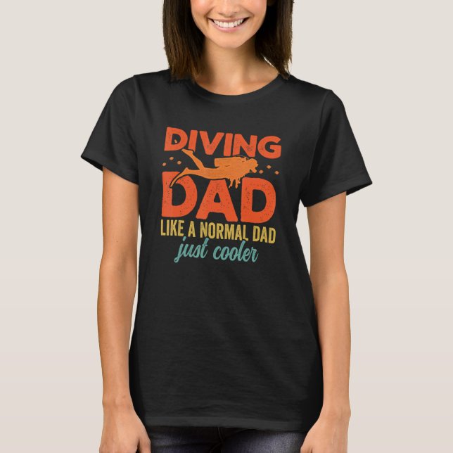 Mens Diving Dad Scuba Diver Underwater Snorkeling  T-Shirt (Vorderseite)
