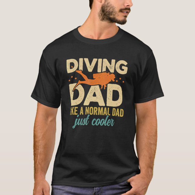 Mens Diving Dad Scuba Diver Underwater Snorkeling  T-Shirt (Vorderseite)