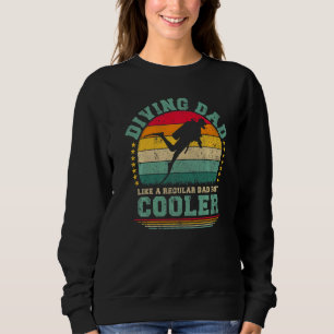 Mens Diving Vater wie ein regelmäßiger Vater Tauch Sweatshirt