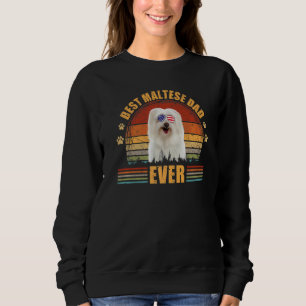 Mens Dog Vater Vathers Day Bester maltesischer Vat Sweatshirt
