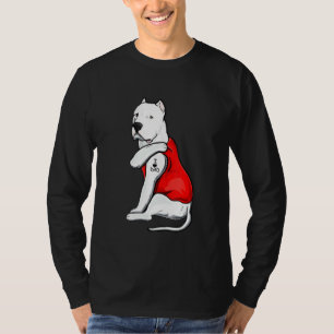 Mens Dogo Argentino Hund Tattoo I Liebe Vaterschaf T-Shirt