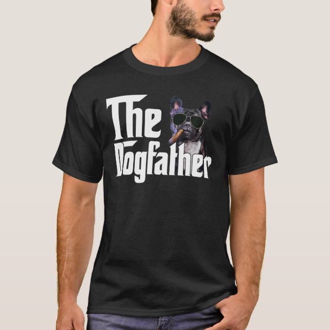 Mens Dogvater Französisch Bulldog Funny Dog Eigent T-Shirt (Vorderseite)