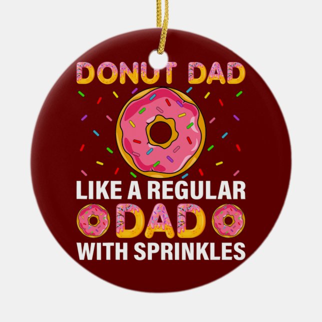 Mens Donut Vater wie ein regelmäßiger Vater Donuts Keramik Ornament (Vorne)