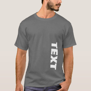 Mens Doppelseitige Gestaltung Großer Schriftart Te T-Shirt