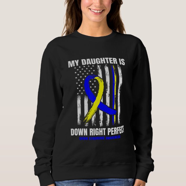 Mens Down Syndrome Awareness Daughter Mama Vater A Sweatshirt (Vorderseite)
