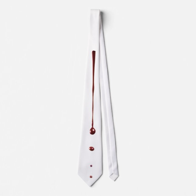 Mens Dress Krawatte zombie Blut Tropfen Vampire Go (Vorderseite)