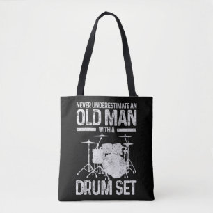Mens Drummer Geschenk nie unterschätzen einen alte