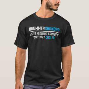 Mens Drummer Opa wie ein regelmäßiger Großvater Fa T-Shirt