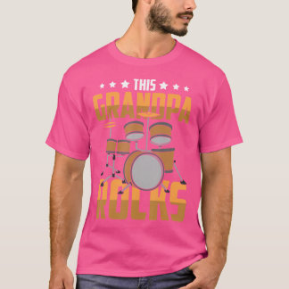 Mens Drummer Papa Funny Diese Opa Rocks Percuss T-Shirt