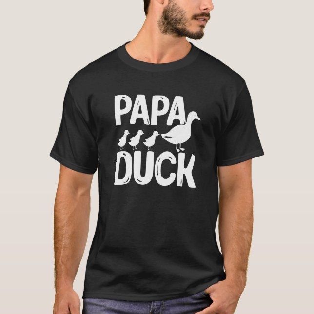 Mens Duck Ducks Papa Duck T-Shirt (Vorderseite)