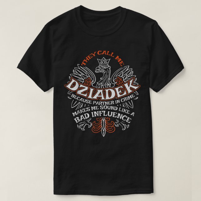 Mens Dziadek Polish American Grandads Dziadzia Dyn T-Shirt (Design vorne)