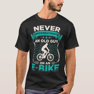 Mens EBike Cyclist Electric Mountain Bike Vater T-Shirt