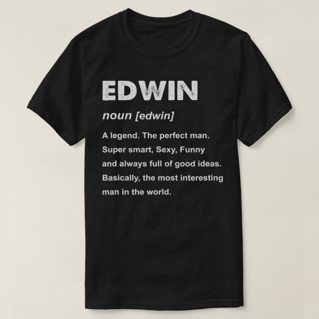 Mens Edwin Name T-Shirt (Design vorne)