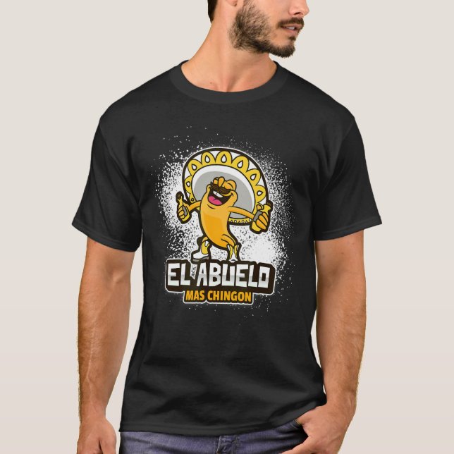 Mens El Abuelo Mas Chingon Proud Grandfather T-Shirt (Vorderseite)