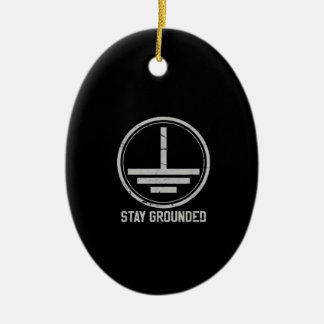 Mens Electrician - Bleibe Grounded Funny Nerd Keramik Ornament