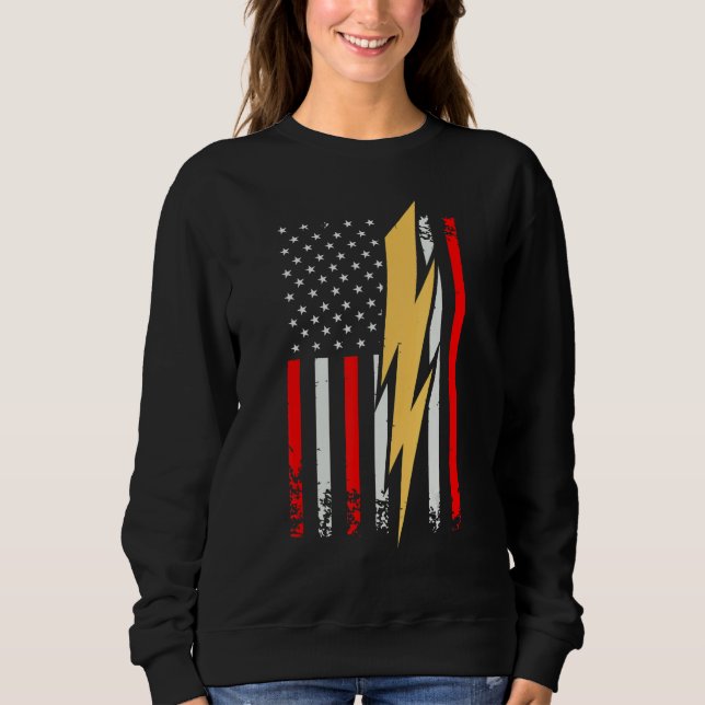 Mens Electrician Patriotic US Tee electricians Wir (Vorderseite)