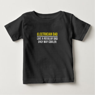 Mens Electrician Vater Way Cooler Funny Far Daddy Baby T-shirt