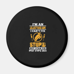 Mens Electricians Funny an an Electrician Ich kann Magnet